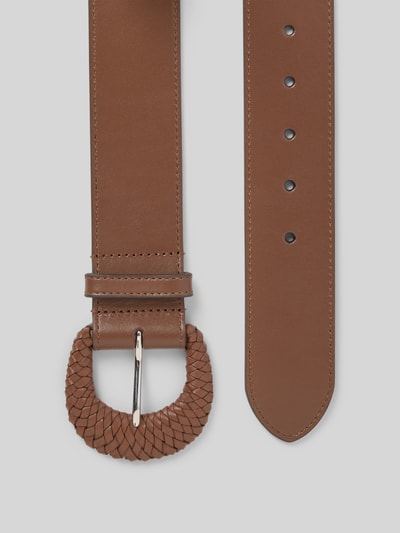 Lauren Ralph Lauren Pasek skórzany ze sprzączką Koniakowy 3