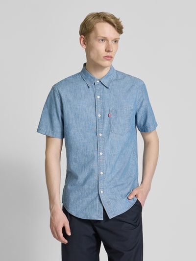 Levi's® Standard Fit Jeanshemd mit Brusttasche Modell 'SUNSET' Hellblau 4