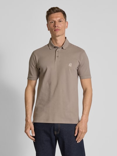 ARMANI EXCHANGE Koszulka polo z wyhaftowanym logo Szarobrązowy 4