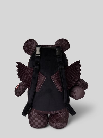 Sprayground Rucksack mit Label-Badge Modell 'Teddy Bear' Metallic Black 4