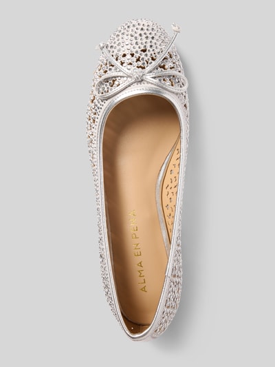 ALMA EN PENA Ballerinas mit Strasssteinbesatz Silber 3