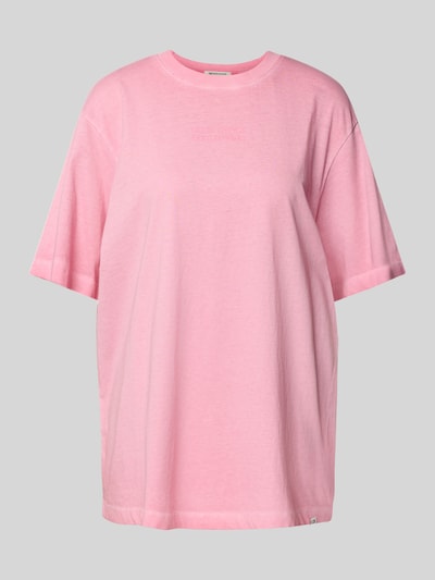 Tom Tailor Denim Oversize T-Shirt aus reiner Baumwolle Pink 2