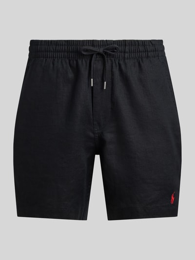 Polo Ralph Lauren Leinenshorts mit Tunnelzugbund und Logo Stitching Black 2