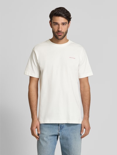 Mazine T-shirt met labelprint Offwhite - 4