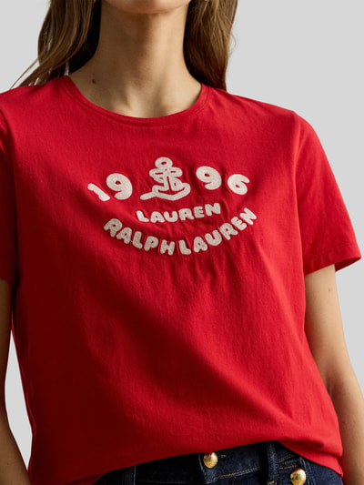 Lauren Ralph Lauren Regular Fit T-Shirt aus reiner Baumwolle Rot 3