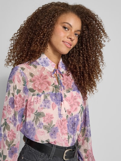 Only Regular fit blouse met all-over motief, model 'DINA' Roze - 3