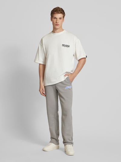 Multiply Apparel Sweatpants mit Label-Print Mittelgrau 1