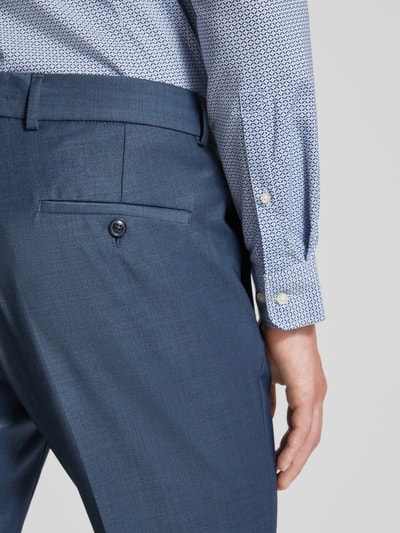 CG - Club of Gents Tapered Fit Anzughose mit Bügelfalten Modell 'Cole' Blau 3