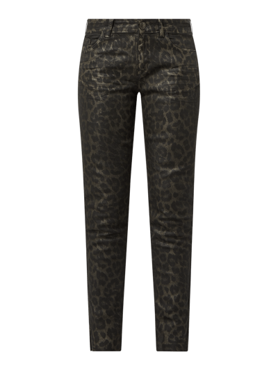 MOS MOSH Slim fit jeans met stretch, model 'Sumner Animal' Goud gemêleerd - 2