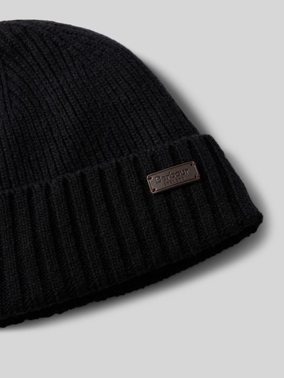 Barbour Beanie van wolmix, model 'CARLTON' Zwart - 2
