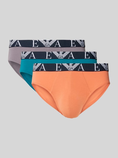 Emporio Armani Slip mit elastischem Label-Bund im 3er-Pack Orange 1