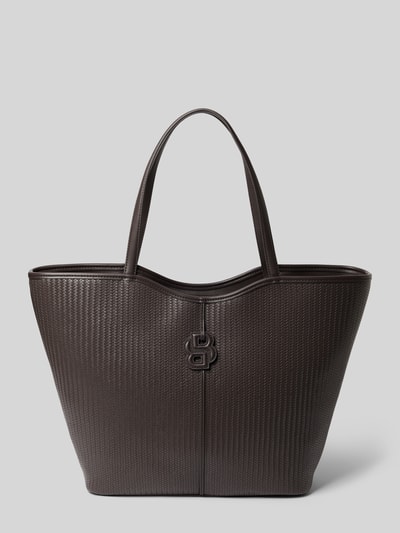 BOSS Shopper mit Label-Applikation Modell 'ANETT' Dunkelbraun 4