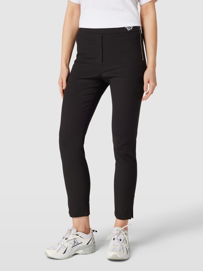 Marc Cain Stoffen broek met labeldetail Zwart - 4