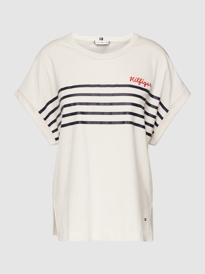 Tommy Hilfiger T-Shirt mit Streifenmuster Ecru 2