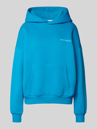 Review Hoodie met logoprint Aquablauw - 1