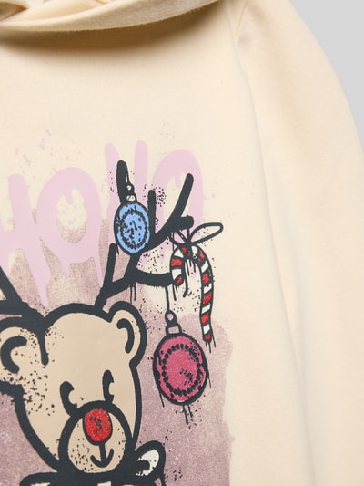 s.Oliver RED LABEL Bluza z kapturem o kroju regular fit z mieszanki bawełny  Złamany biały 2