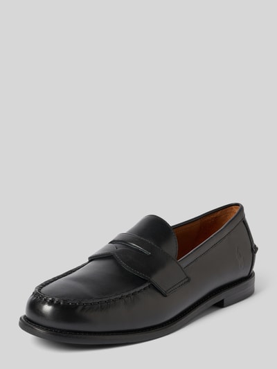 Polo Ralph Lauren Penny Loafer aus Leder mit Schaftbrücke Modell 'ALSTON' Black 1