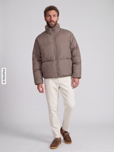 Levi's® Regular Fit Puffer Jacket mit verdeckter Kapuze Hellbraun 1