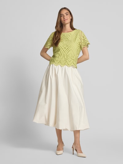 s.Oliver BLACK LABEL Boxy Fit Blusenshirt aus reiner Baumwolle  Hellgruen 1