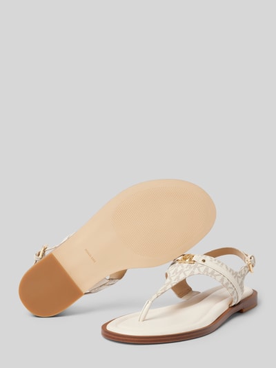 MICHAEL Michael Kors Teenslippers met bevestigingsriempjes, model 'MANDY' Ecru - 4