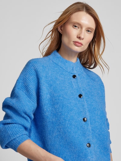 Gestuz Cardigan aus Woll-Mix mit Stehkragen Modell 'Alpha' Aqua 3