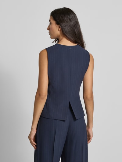 BOSS Regular fit gilet van pure viscose, model 'JULINIA' Marineblauw - 5