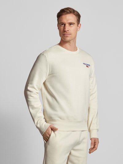 Polo Sport Sweatshirt mit Label-Stitching Offwhite 4