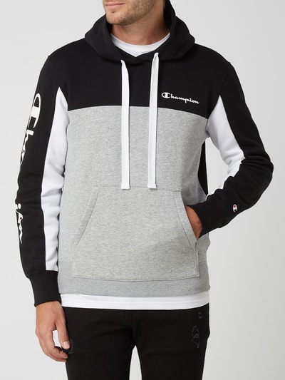 CHAMPION Comfort Fit Hoodie mit Logo-Prints Mittelgrau Melange 4