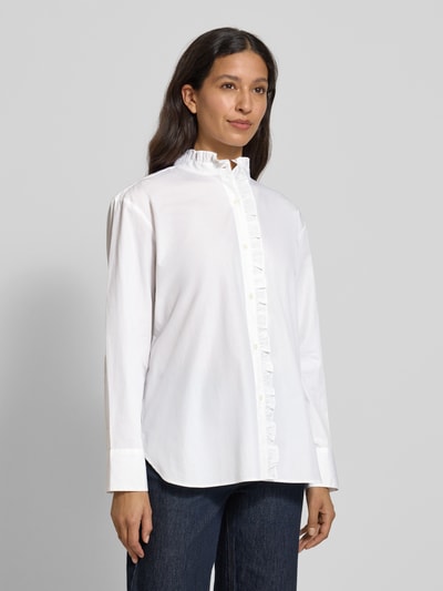 Tommy Hilfiger Bluzka koszulowa o kroju relaxed fit z czystej bawełny Biały 4