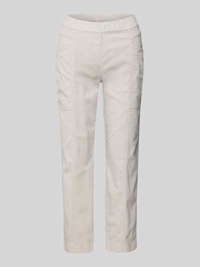 TONI Regular fit joggingbroek met verkort model, model 'Sue' Lichtgrijs - 2