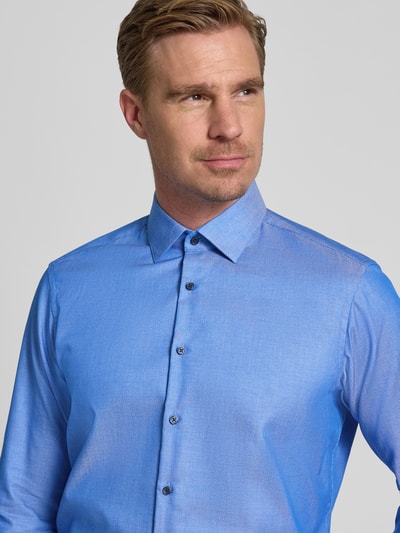 Jake*s Regular fit zakelijk overhemd met kentkraag Koningsblauw - 3