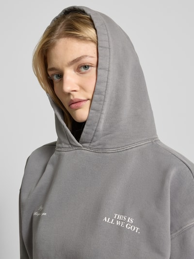 Pegador Oversized Hoodie mit Label-Print Modell 'LENA' Anthrazit 3