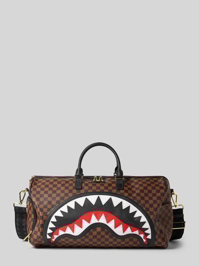 Sprayground Weekender im Allover-Look Modell 'SAWTOOTH SHARKS IN PARIS' Dunkelbraun 2
