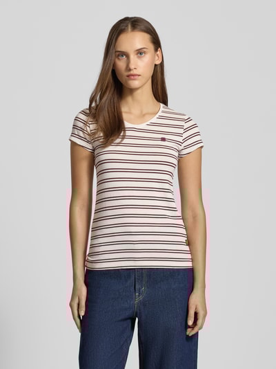 G-Star Raw T-Shirt mit Label-Stitching Weiss 4