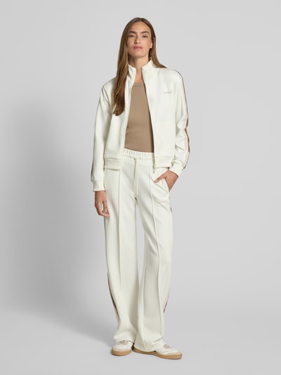 Guess Activewear Sweatjacke mit Label-Print Modell 'YARROW' Offwhite 1