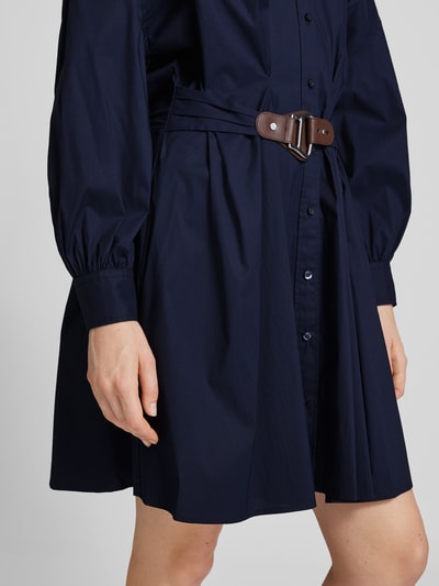 Lauren Ralph Lauren Hemdblusenkleid mit Gürtel Modell 'AZMERA' Marine 3