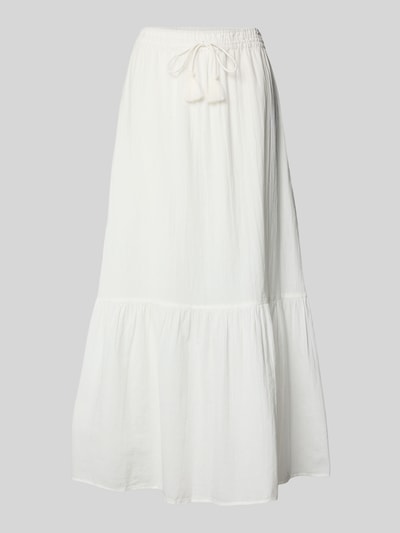 Vero Moda Ausgestellter Maxi-Rock mit Volants Modell 'PRETTY' Weiss 2