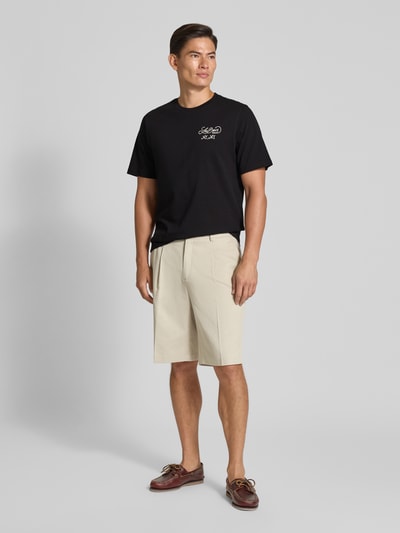 Les Deux T-shirt met ronde hals, model 'Orchard' Zwart - 1