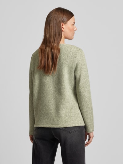 Tom Tailor Regular fit sweatshirt van onderhoudsarme polyestervezels Lindegroen - 5