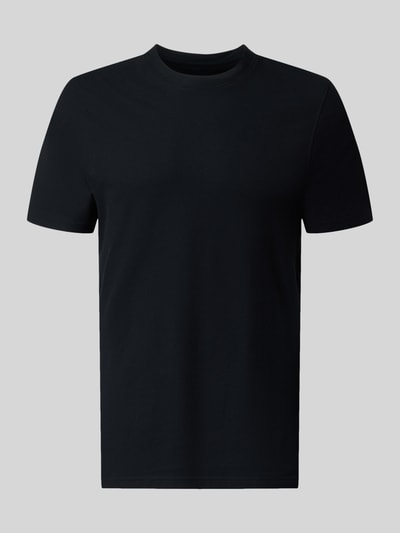 Produktfoto, T-Shirt mit Rundhalsausschnitt von MCNEAL, czarny kolor, krój slim fit, czysta bawełna, długość tyłu w rozmiarze M 68 cm