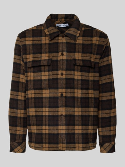 Samsøe Samsøe Hemdjacke mit Knopfleiste Dunkelbraun 2