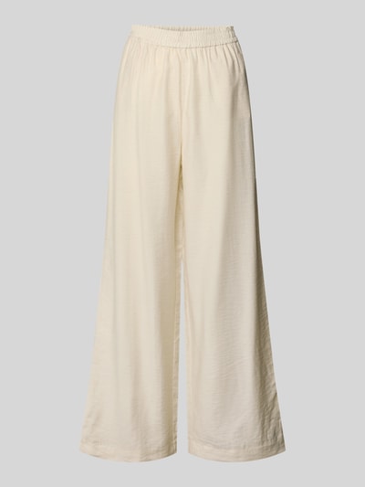 MSCH Copenhagen Spodnie materiałowe z wysokim stanem i elastycznym pasem model ‘Disa’ Piaskowy 2