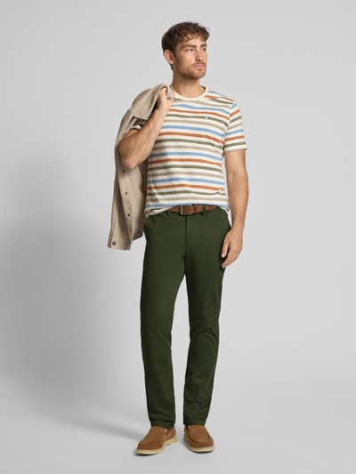 Christian Berg Men Regular fit chino met achterzakken Flessengroen - 1