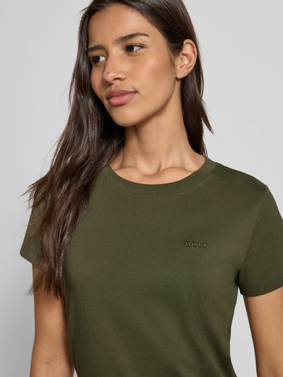 BOSS Orange Regular Fit T-Shirt aus reiner Baumwolle Modell 'ESOGO' Oliv 3