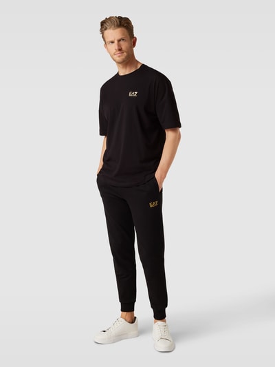 EA7 Emporio Armani T-Shirt mit Logo-Print Black 1