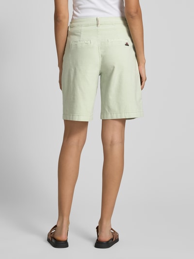 Buena Vista Wide leg korte chino's met steekzakken Rietgroen - 5