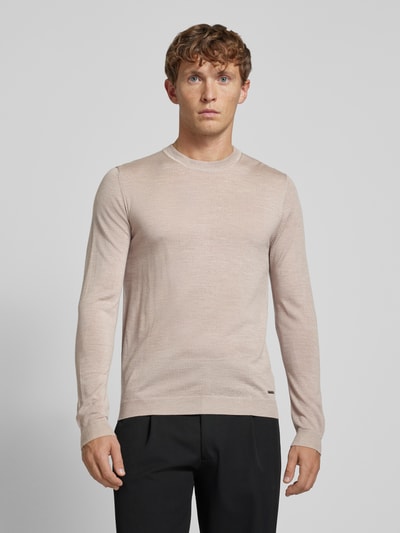 Roy Robson Gebreide pullover met ronde hals Beige - 4