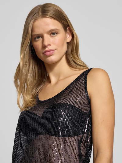 Pieces Top bluzkowy o kroju slim fit z cekinowym obszyciem model ‘JACK’  3