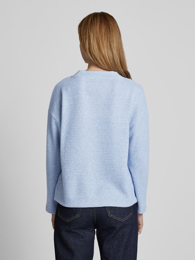 Tom Tailor Relaxed Fit Sweatshirt mit Waffelstruktur Hellblau 5