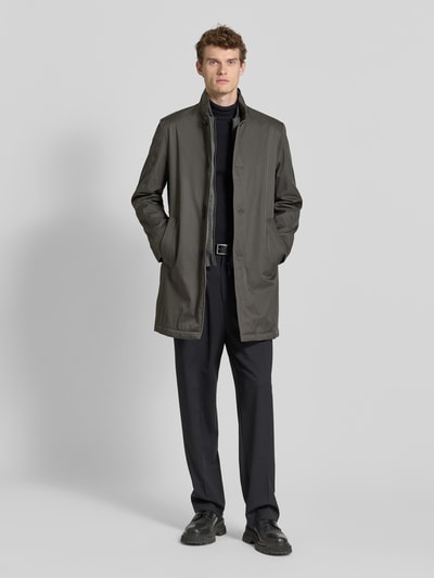 Roy Robson Płaszcz nylonowy ze stójką i wpuszczanymi kieszeniami Oliwkowy 1
